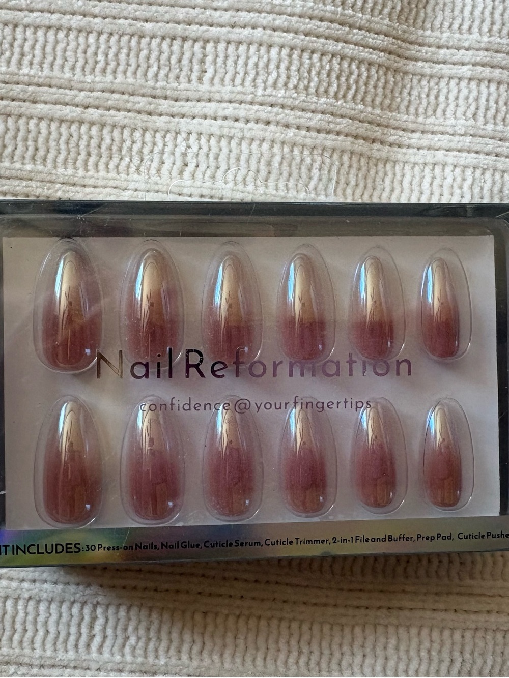 Nail Reformation Press-On Nails in Mauve Ombre - 30 Piece Set